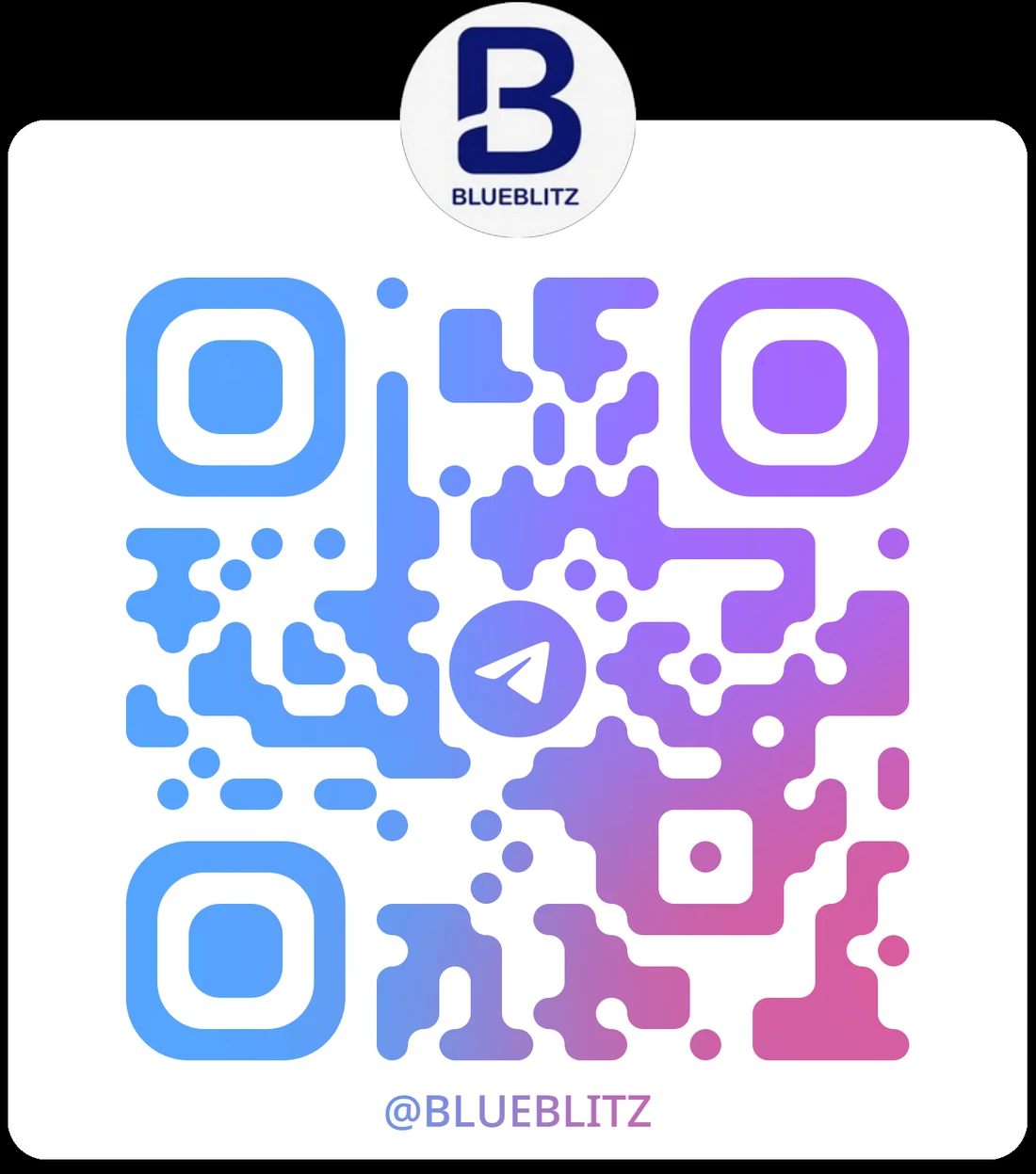 QR code for the BlueBlitz Telegram AI news ticker
